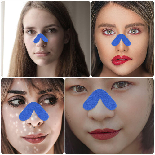 1Set Comfortable Blue Nylon Polyester Nose Pad for Glasses Use 2