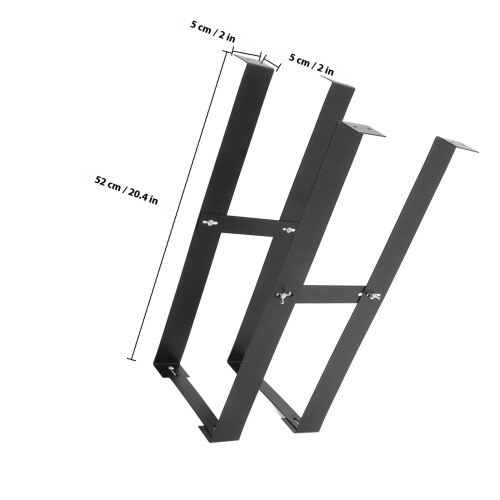 1Ensemble Support CPU Réglable Noir En Acier Carbone Sous Bureau 1
