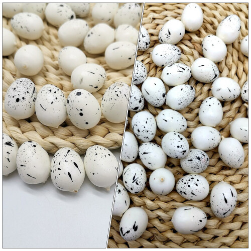 50Pcs White Foam Simulation Easter Eggs for DIY Party Supplies 2
