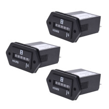 3X AC100-250V Electromechanical Hour Meter Counter