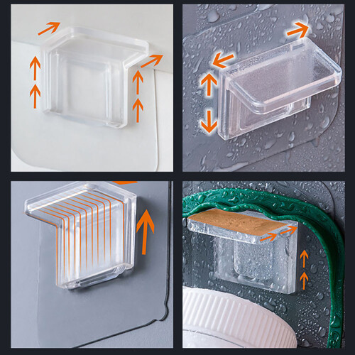 8Pièces Équerres De Fixation Sans Perforation En Ps, Usage 2