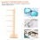 Porte-Lunettes En Pin Beige Pour Rangement Présentation 6
