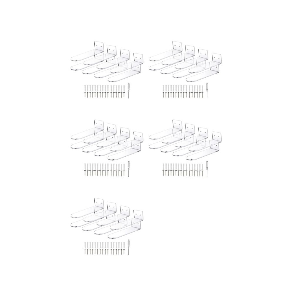 Floating Shoe Display Shelves For Wall Mount Set Of 40,Clear Acrylic Floating Shelves For Showcase Sneaker Collection 6033983376286