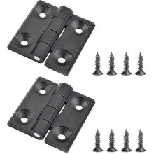 2 Pieces Cabinet Hinges Door Hinge for Cabinet Door Zinc Alloy with Screws, Black
