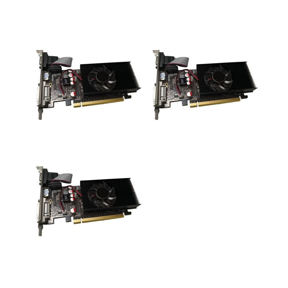 3X Gt210 1Gb Ddr2 64Bit Card Pcie 2.0 Gpu -Compatible Dvi Vga Desktop Video Card 6031406146287