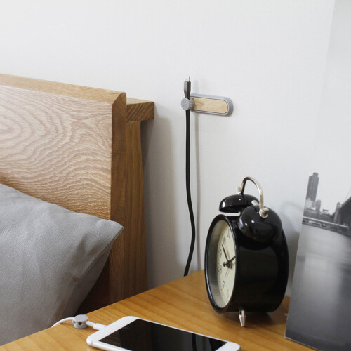 Wood Grain Solid Wire Clip Magnetic Cable Organizer Cord Management 1