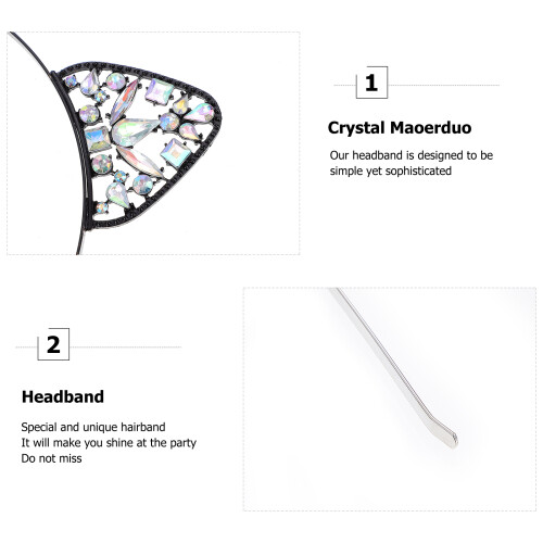 3Pièces Bandeau Oreilles De Chat Décoré De Femme 2
