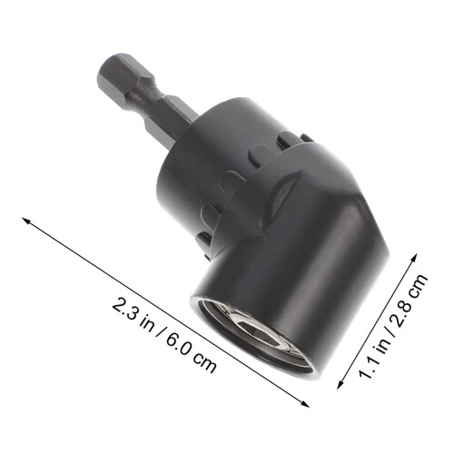 2Pièces Adaptateur Perceuse Angle 105 Alliage Noir Maison 1