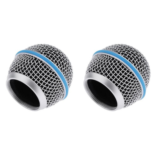 2X Replacement  Steel Mesh Microphone Grill  Microphone Grille Replacement  DIY Parts Accessory for Beta58A