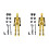 2X Robot Action Figure, 3D Printed with Full Articulation for Stop Motion Animation Yellow 1