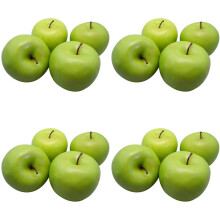 16 Gros Fruits Artificiels de Pommes Vertes