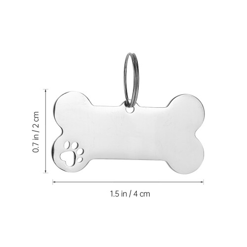 6Pièces Médailles Animaux Acier Inoxydable Argent Collier Chic Durable 1