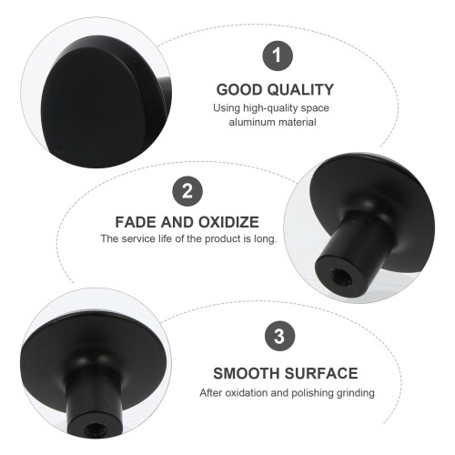 1Set Durable Black Wardrobe Handle Aluminum Cabinet Door Pull for Home 2