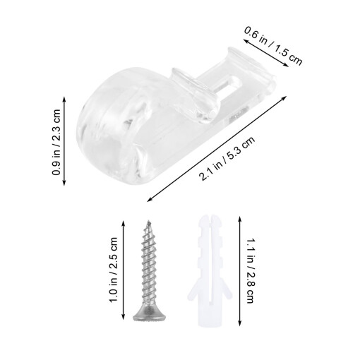 1 Set Plastic Clip Hook Screws For Vertical Blinds Roller Control 1