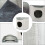 Cat Beds Grey Plush Minimalist Cat Tree 1pcs 4