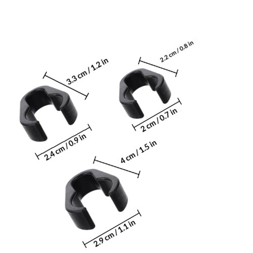 Mic Cable Plastic Clamp Mic Cable Clips Black 15pcs 1