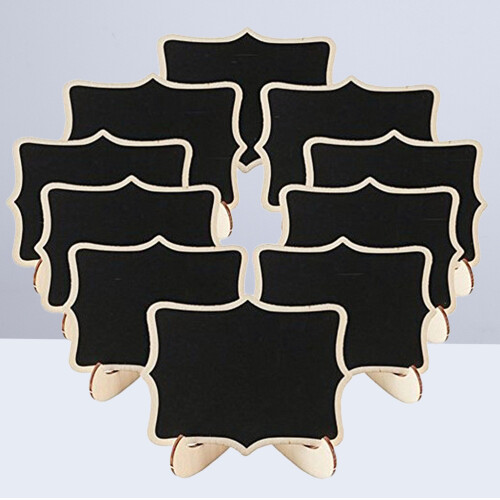 16Pcs Black Mini Chalkboards Lightweight Display and Message Boards 1