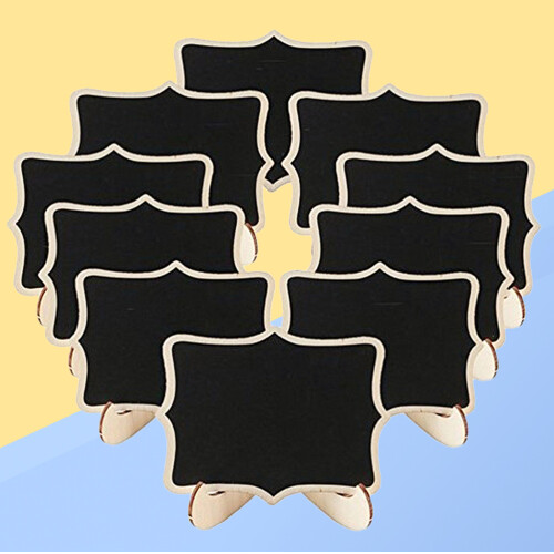16Pcs Black Mini Chalkboards Lightweight Display and Message Boards 2