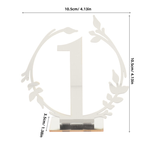 10Pcs Silver Decorative Acrylic Reserved Signs for Wedding Table Use 1