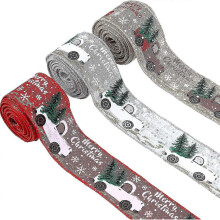 3 Rolls Christmas Ribbon Wired Edge Ribbons Merry Christmas, 2inx5yard - RIpj