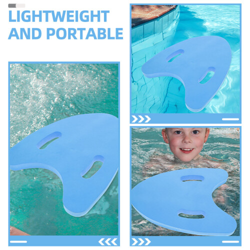 2Pcs Lightweight Eva Swim Float Kickboard Sky-Blue Pool Training Aid 2