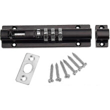 Mechanical Code Door Lock Keyless Combination Gate Lock Fixing Screws for Cabinet Garden Garage Black - RIpj