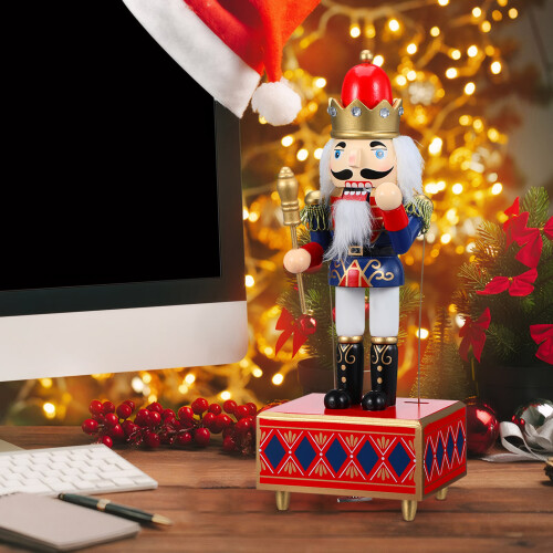 Nutcracker Music Box Wood Multi 1set 2