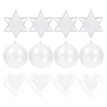 15 stk badebomben-form weihnachtsdeko transparente kunststoffkugeln