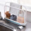 1Pc Lightweight Double-Layer Kitchen Cleaning Cloth Rack White Holder 7