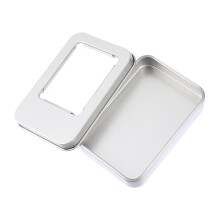 10Pièces Boîtes Carrées En Tôle Pour Stockage USB Argent Élegant