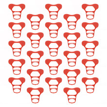50Pièces Lunettes Canard Anti- Plastique Rouge