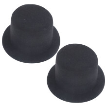 2Pcs Mini Tops Hats For Dolls Crafts Party Decorations