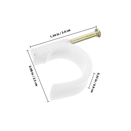 50 pz clip per cavo ethernet e coassiale con a graffa 1