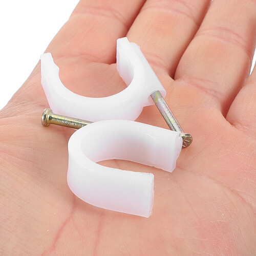 50 pz clip per cavo ethernet e coassiale con a graffa 2