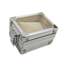Silver Watch Case Metal Watch Storage Box for Unisex Display