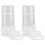 2Pcs White Plastic Poultry Drinking Fountain Automatic Bird Feeder 1
