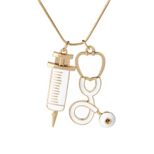 Who Stethoscoop Halsketting Slangenketting Metaal Hanger Geschenk
