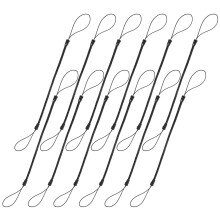 15St Lichtgewicht Stylus Lanyard Zwart Met Stevige Nylon Veersnoer