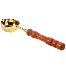 Cucchiaio Per Cera Sigillante in Acciaio E Legno