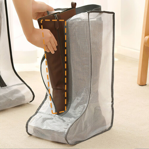 Handle Designed Boots Organizer Shoes Storage Bag Zippered Travel 2