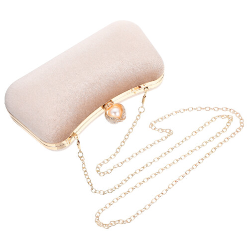 1Set Clutch Beige Con Chiusura Per Serate E Party
