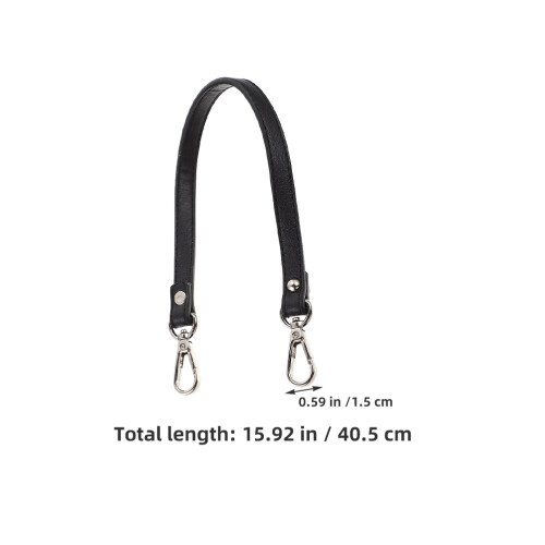 3Pz Tracolla Borsa Corta in Ecopelle Nera Morbida Per DIY 1
