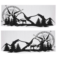 Rv Motorhome Universal Body Sticker Diy Compass Navigation Animal Decal Sticker Decoration for Car