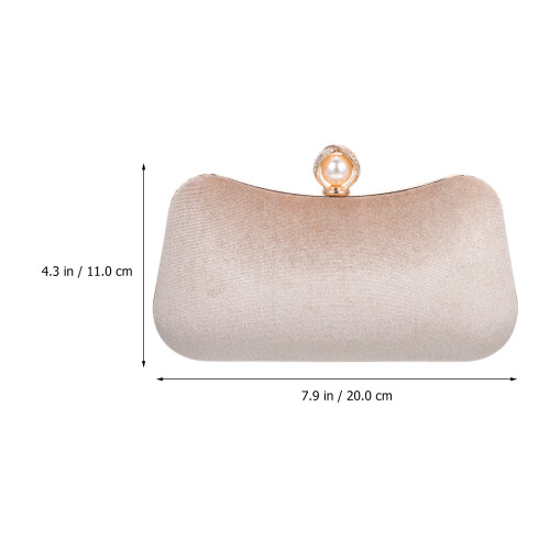 1Set Clutch Beige Con Chiusura Per Serate E Party 1