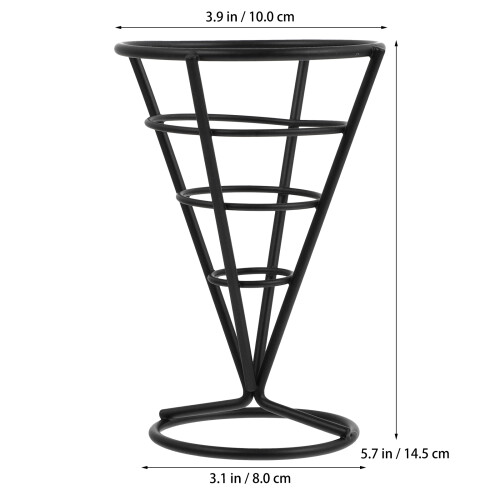 1Pièces Support Frites Noir Panier Cone 1