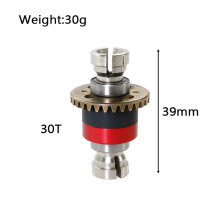 4X Diferencial de Metal para Arrma 1/18 Granite/Grom/Typhon GROM 1/14 Mojave/GROM RC Car Upgrade Parts Accesorios Rojo