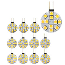 36PCS G4 Puck Lights Bombillas LED Base de Pin Lateral Ronda G4 5050 12SMD LED RV  Light Luz de Lectura para el Hogar,  Cálido