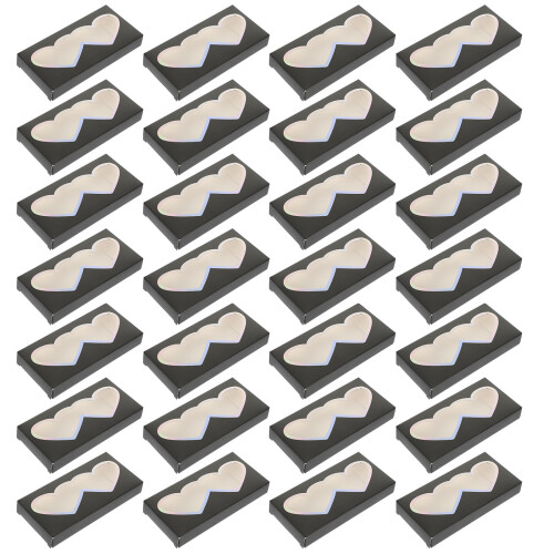 50 Pcs Heart Shaped Eyelash Box Case Eyelashes Storage Empty Boxes
