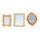 3 Pcs Mirror Child Dollhouse Mirrors Decor Decorative Miniature 1