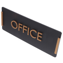 Self-Adhesive Door Sign Modern Office Door Decor Black 1pcs